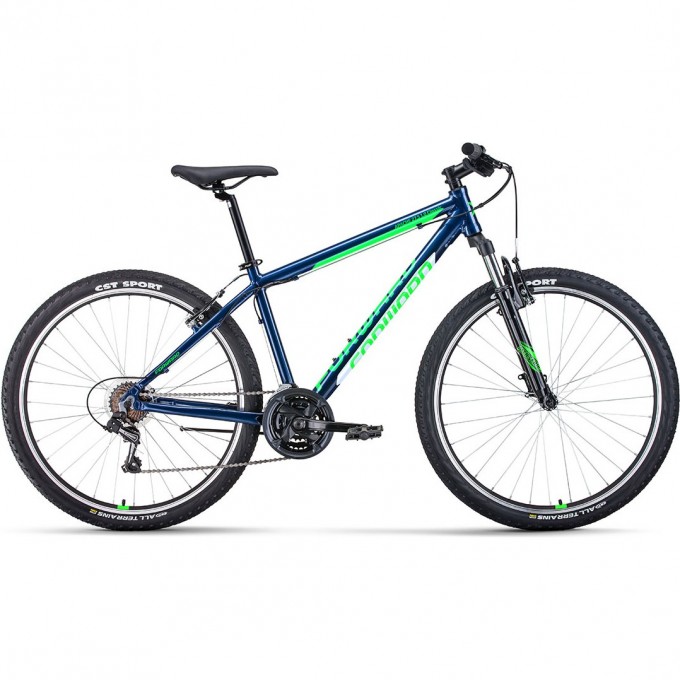 Велосипед FORWARD APACHE 27,5 1.0 CLASSIC 27,5", рама 15", синий/ярко-зеленый, 2022 RBK22FW27916 Велосипед FORWARD APACHE 27,5 1.0 CLASSIC 27,5", рама 15", синий/ярко-зеленый, 2022 RBK22FW27916