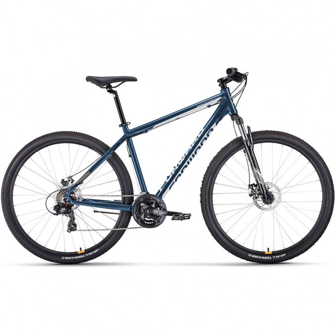 Велосипед FORWARD APACHE 29 2.0 D CLASSIC, рама 19", 2022, темно-синий/серебристый RBK22FW29107 Велосипед FORWARD APACHE 29 2.0 D CLASSIC, рама 19", 2022, темно-синий/серебристый RBK22FW29107