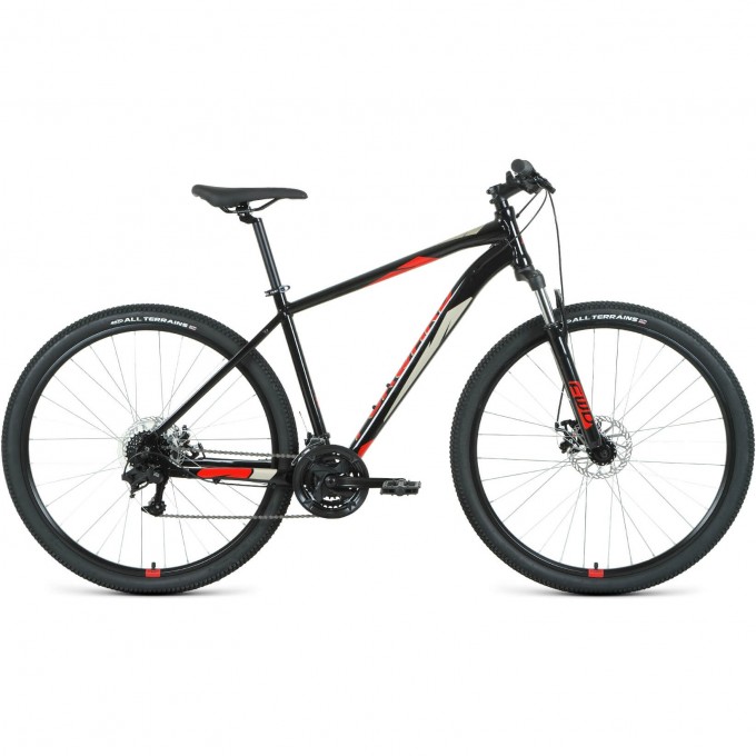 Велосипед FORWARD APACHE 29 2.2 D, рама 17", 2022, черный/красный RBK22FW29428 Велосипед FORWARD APACHE 29 2.2 D, рама 17", 2022, черный/красный RBK22FW29428