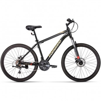 Велосипед FORWARD HARDI 26 2.0 disc (2021) черный/желтый с рамой 17" Велосипед FORWARD HARDI 26 2.0 disc (2021) черный/желтый с рамой 17"