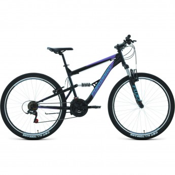 Велосипед FORWARD RAPTOR 27,5 1.0, рама 16", 2022, черный/фиолетовый