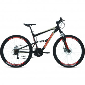 Велосипед FORWARD RAPTOR 27,5 2.0 D, рама 18", 2022, черный/красный