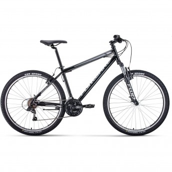Велосипед FORWARD SPORTING 27,5 1.0 (2020) черный/серый с рамой 17"