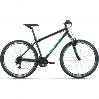 Велосипед FORWARD SPORTING 27,5 1.2 27,5", рама 19", черный/бирюзовый, 2022