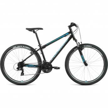 Велосипед FORWARD SPORTING 27,5 1.2 S (2021) черный/бирюзовый с рамой 19"