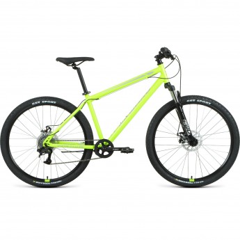 Велосипед FORWARD SPORTING 27,5 2.2 disc (2021) ярко-зеленый/серый с рамой 19"