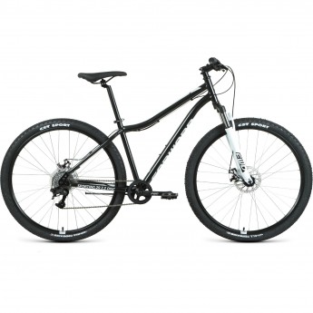Велосипед FORWARD SPORTING 29 2.2 disc (2021) черный/белый с рамой 19"